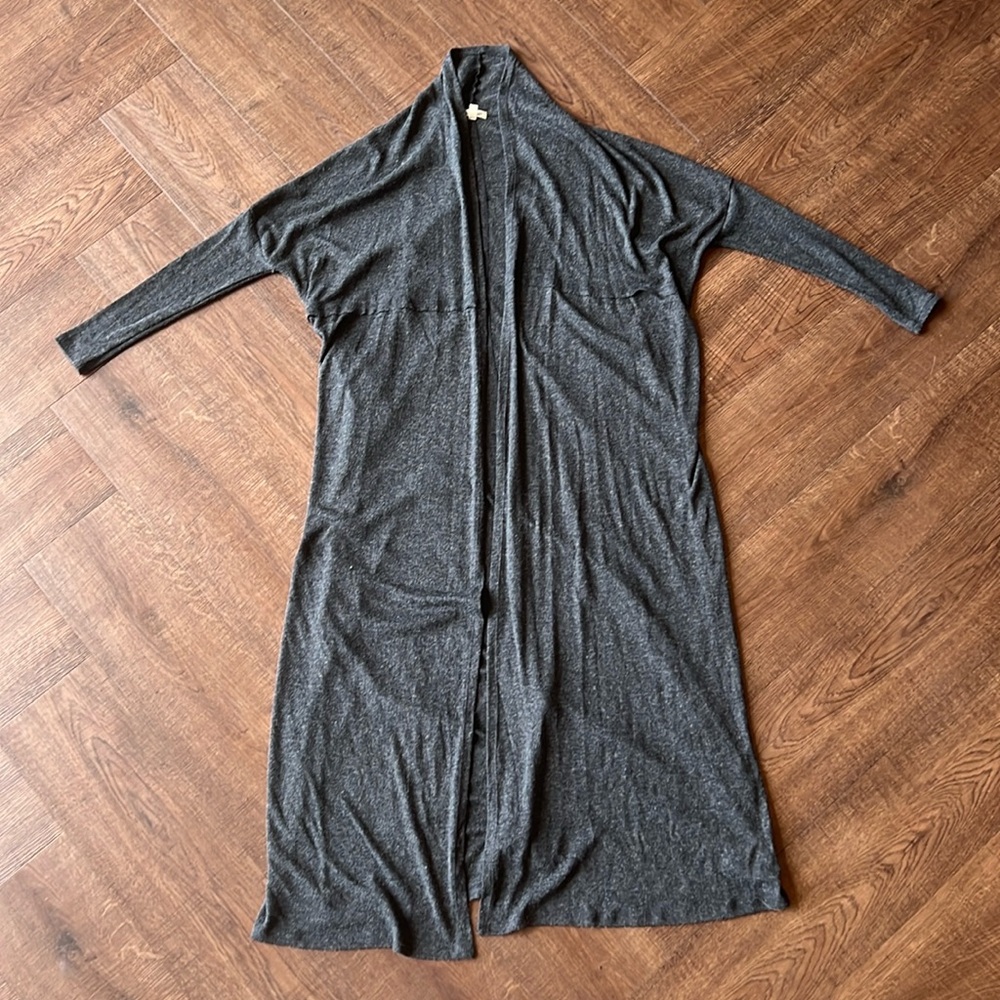 Silence + Noise Long Lightweight Cardigan Charcoal Gray Sz M